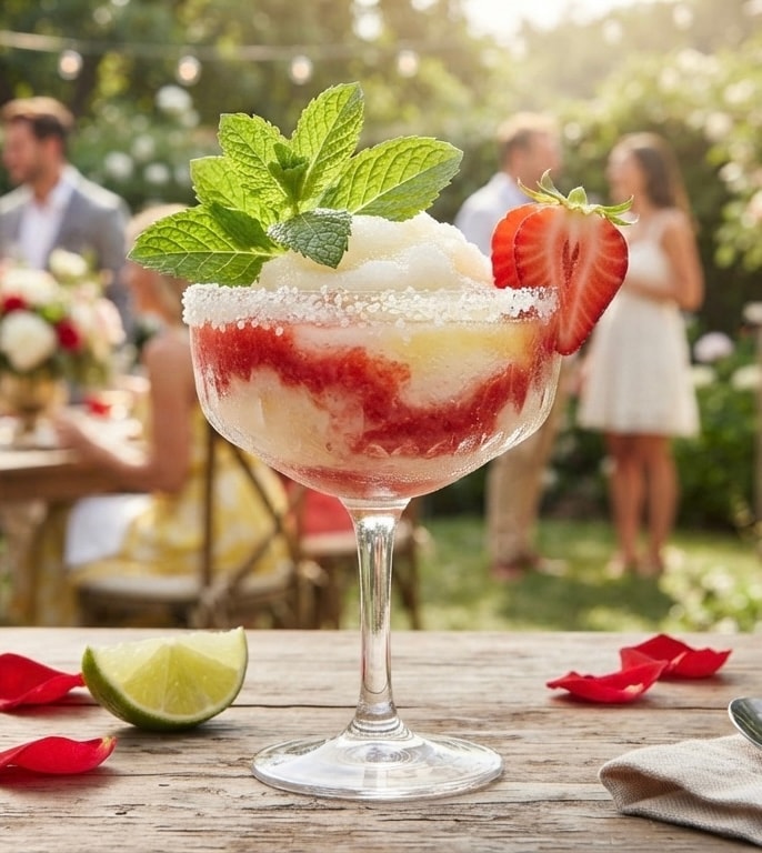 Rose-Kissed Strawberry Limeade